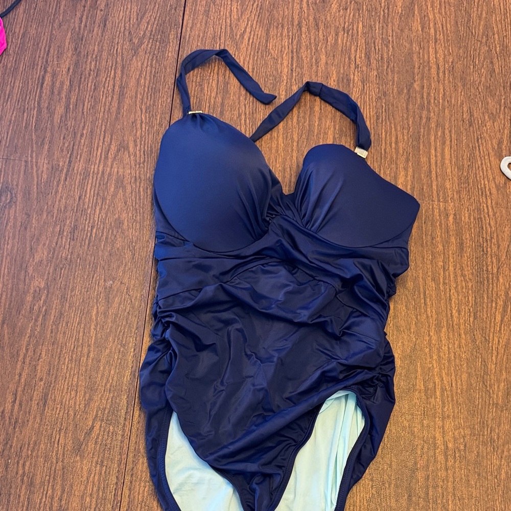 Navy Blue One-Piece Swimsuit